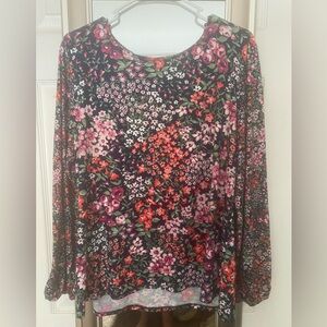 Monteau Multicolor Floral Blouse